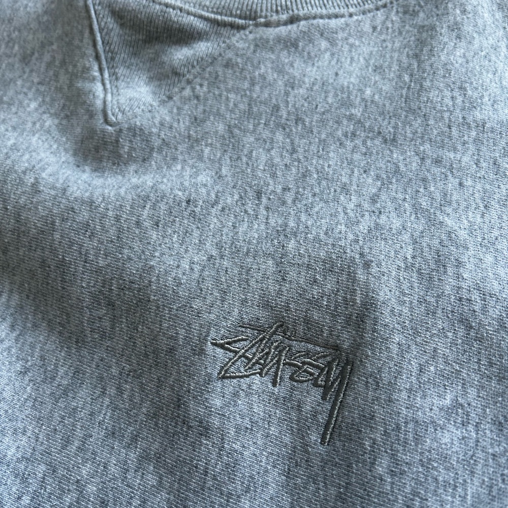 Stussy Gray Crewneck Sweater